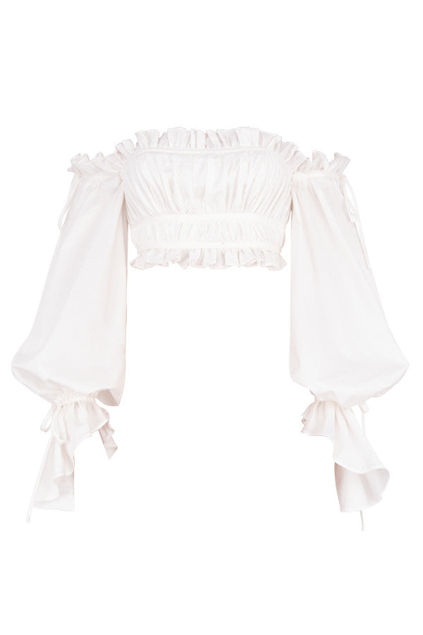 Femke | Top con spalle scoperte e ruches