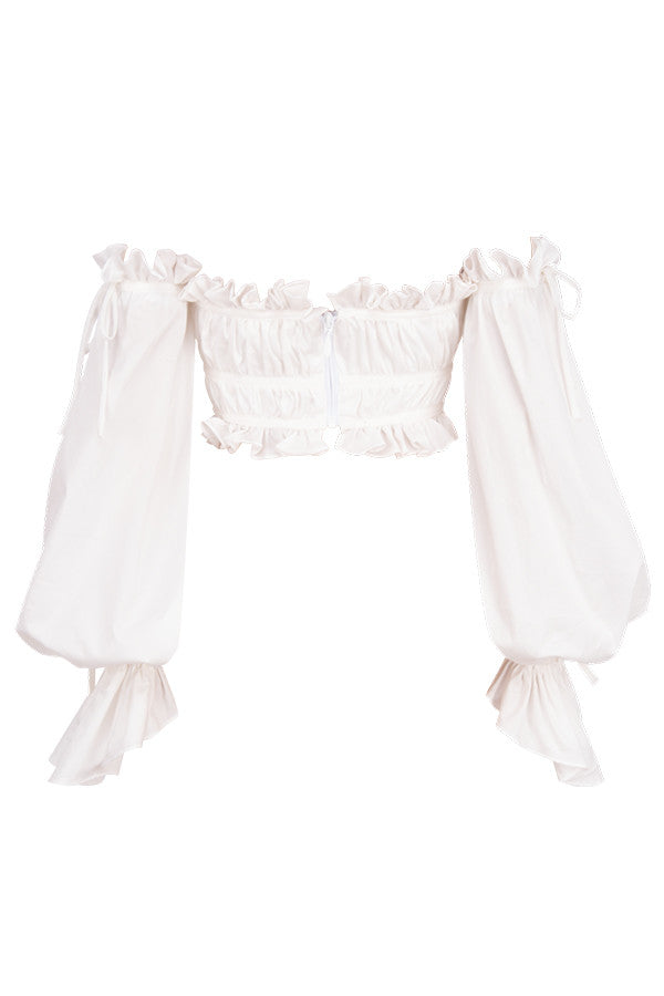 Femke | Top con spalle scoperte e ruches