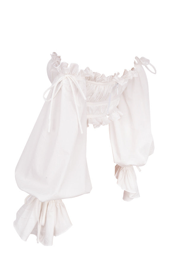 Femke | Top con spalle scoperte e ruches