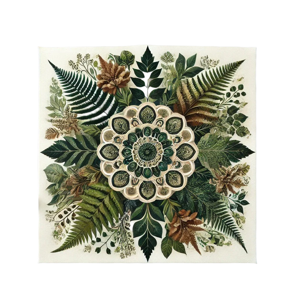 ZenBloom | Mandala botanico pittura con diamanti | Verde