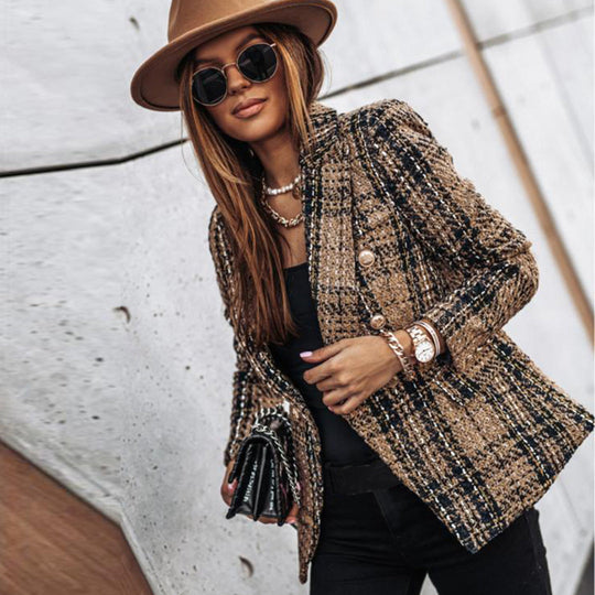 Sophie - Blazer alla moda con motivo a quadri