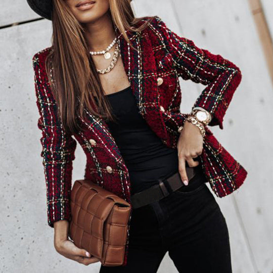 Sophie - Blazer alla moda con motivo a quadri