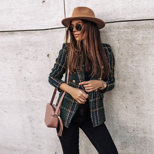 Sophie - Blazer alla moda con motivo a quadri
