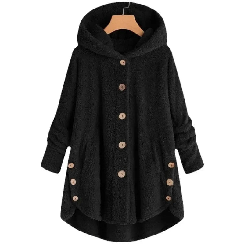 Petra | Fashionable fleece jacket with hood