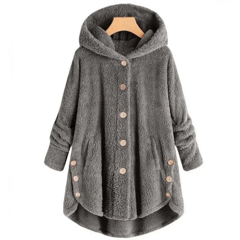 Petra | Fashionable fleece jacket with hood