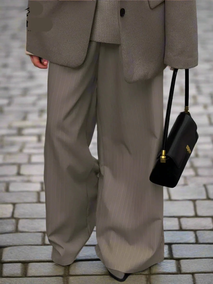 Düsseldorf | Pantaloni stampati oversize da donna | Khaki