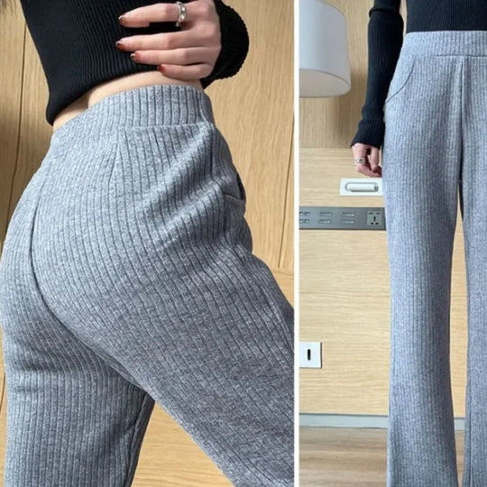 Heidelberg | Pantaloni a zampa oversize da donna | Nero