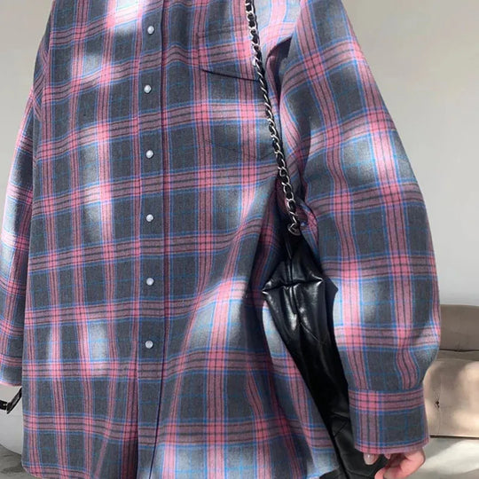 Leipzig | Damen Oversized Kariertes Hemd | Grün