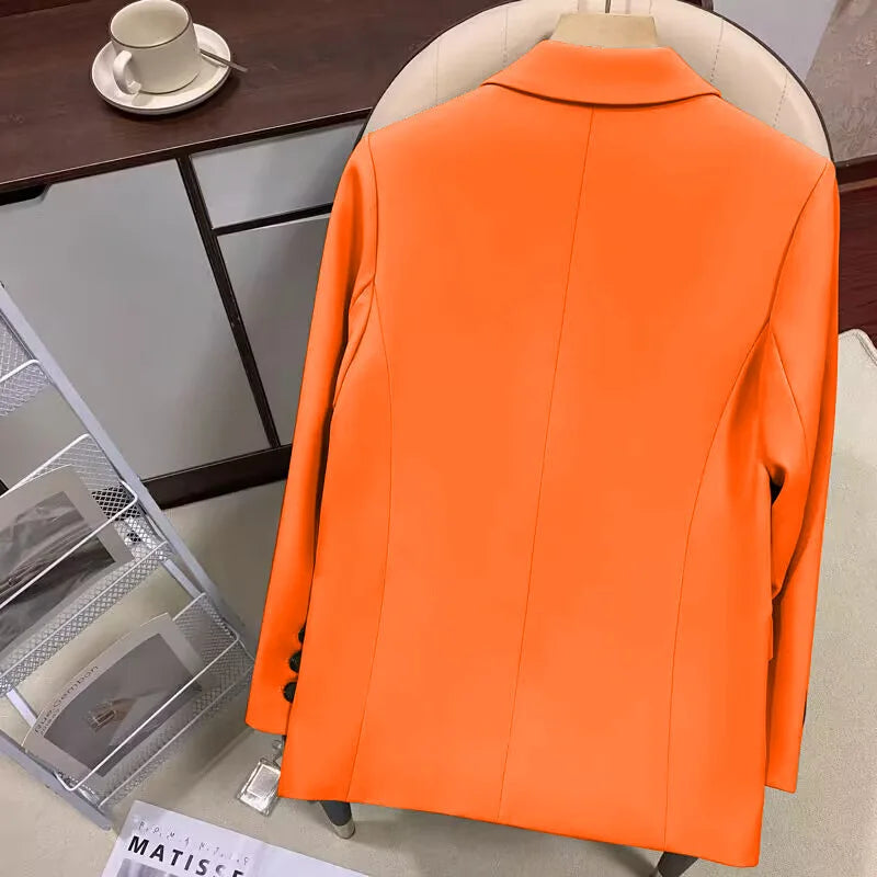 Valeria | Eleganter Damenblazer mit langen Ärmeln | Orange