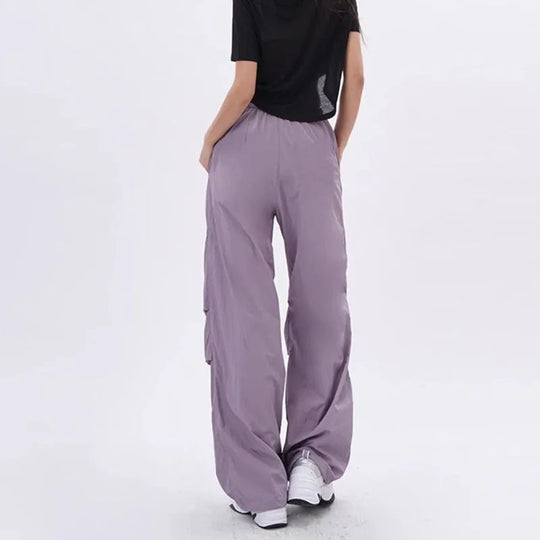 Lenzburg | Women's Oversized Parachute Pants | Black