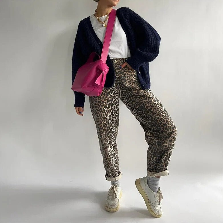 Mila - Trendige Hose mit Leopardenmuster