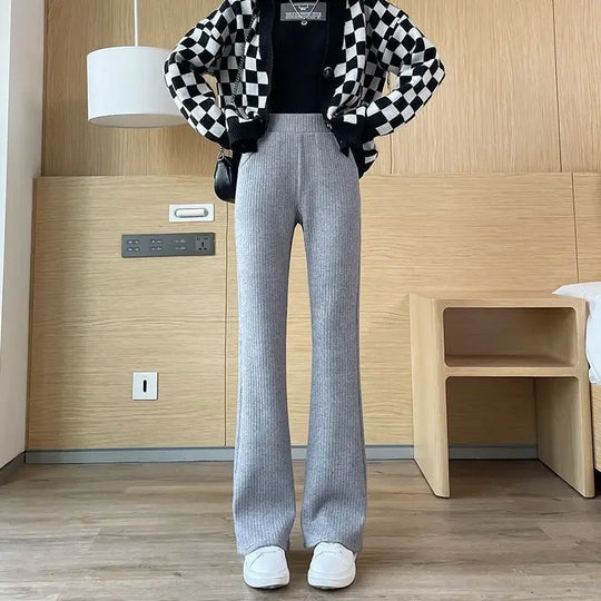 Heidelberg | Pantaloni a zampa oversize da donna | Nero