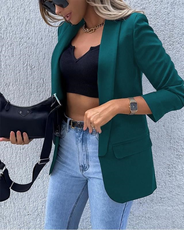 Nancy - Eleganter langer Blazer mit klassischem Schnitt