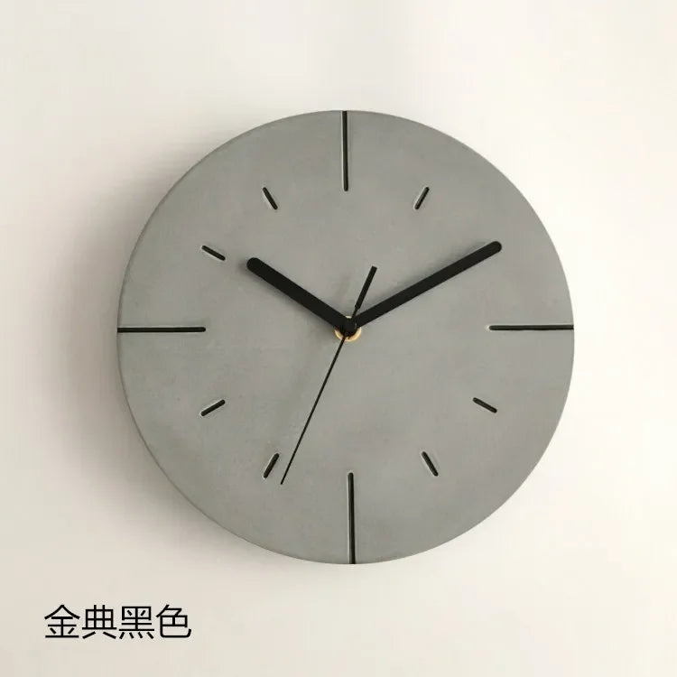 Chronos | Orologio da parete moderno in cemento grigio | Grigio