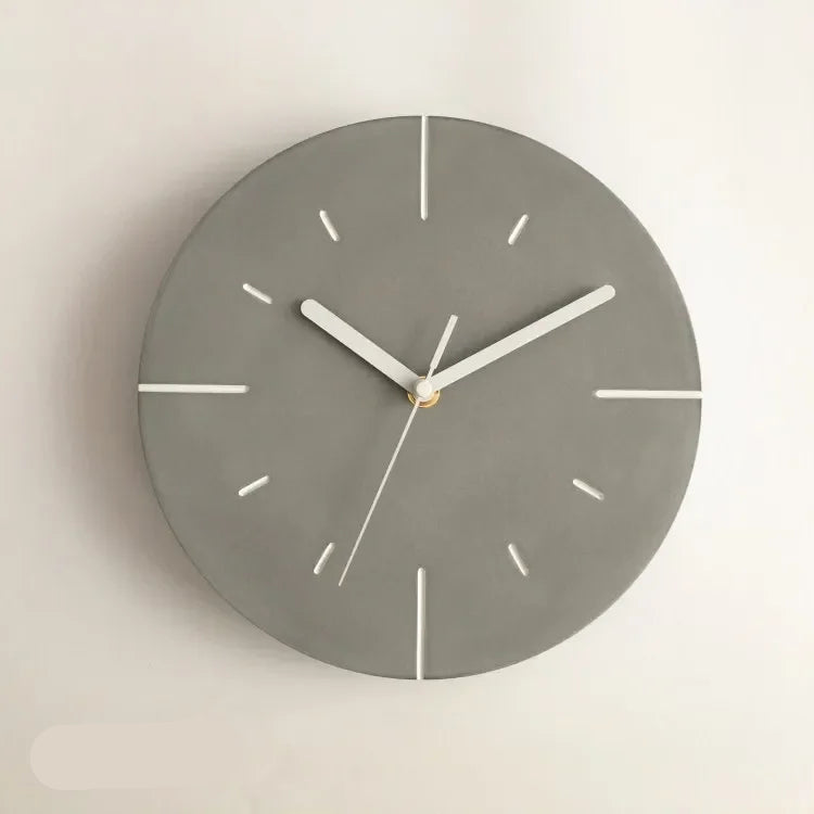 Chronos | Orologio da parete moderno in cemento grigio | Grigio