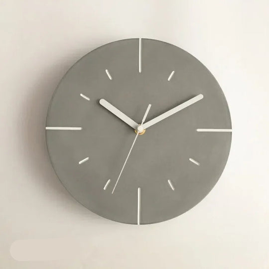 Chronos | Orologio da parete moderno in cemento grigio | Grigio