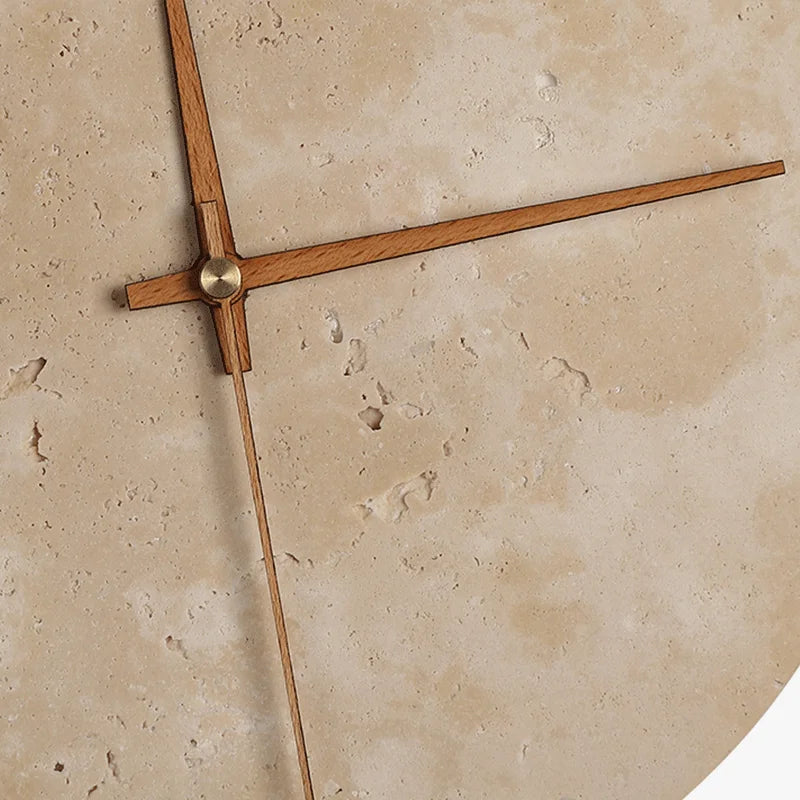 Auris | Lampada da parete in pietra & orologio | Beige