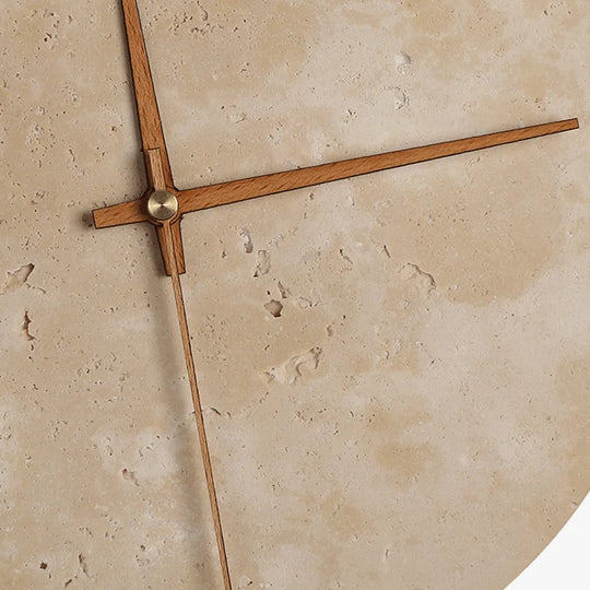 Auris | Lampada da parete in pietra & orologio | Beige