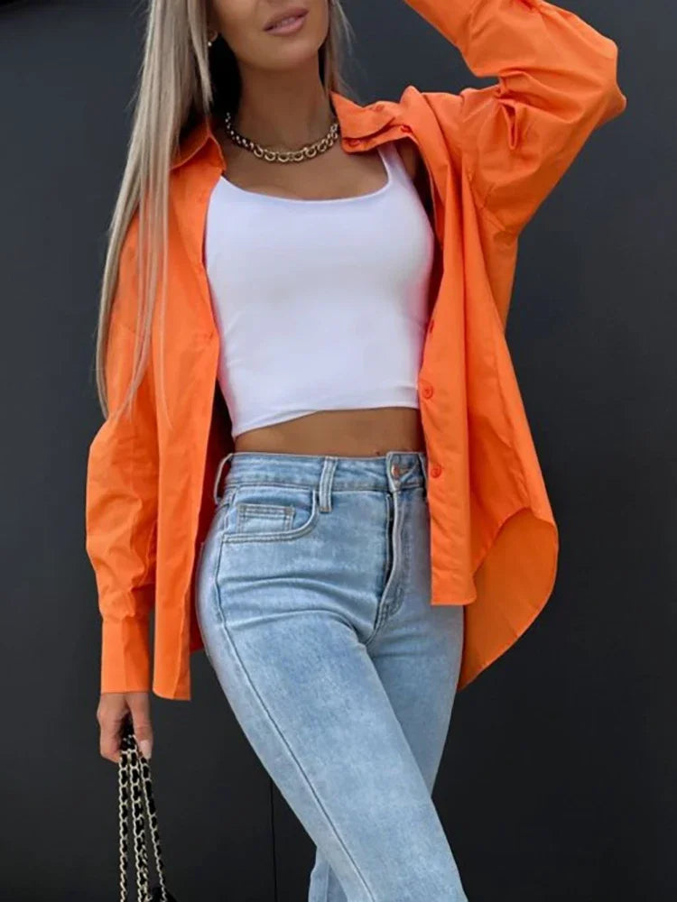Sophie | Women Casual Blouse | Orange