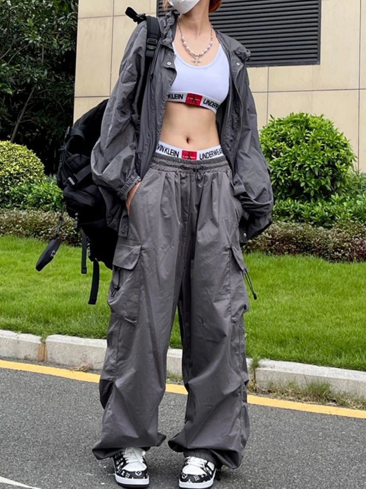 Esmee – Pantaloni Cargo Baggy da Donna con Vita Alta