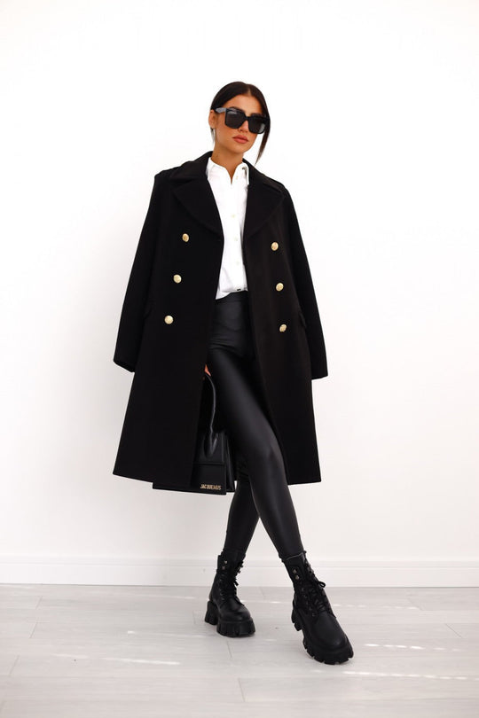 Sophie | Women's Classic Longcoat | Black