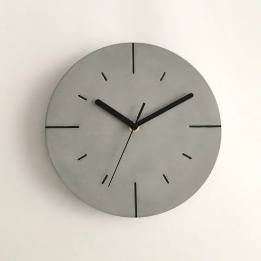 Chronos | Orologio da parete moderno in cemento grigio | Grigio