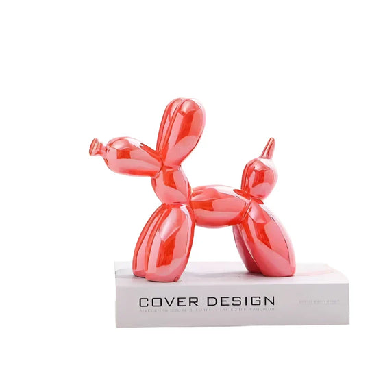 Ballo | Scultura di cane pallone in ceramica bianca | Bianco