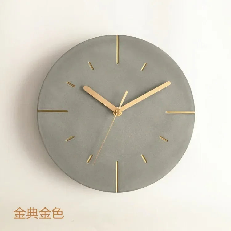 Chronos | Orologio da parete moderno in cemento grigio | Grigio