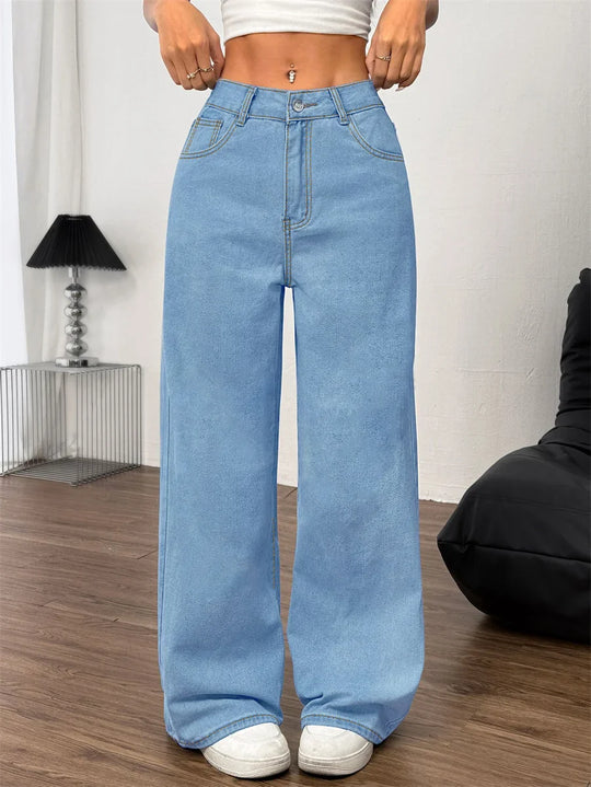 Lipsia | Jeans Oversize Donna | Blu