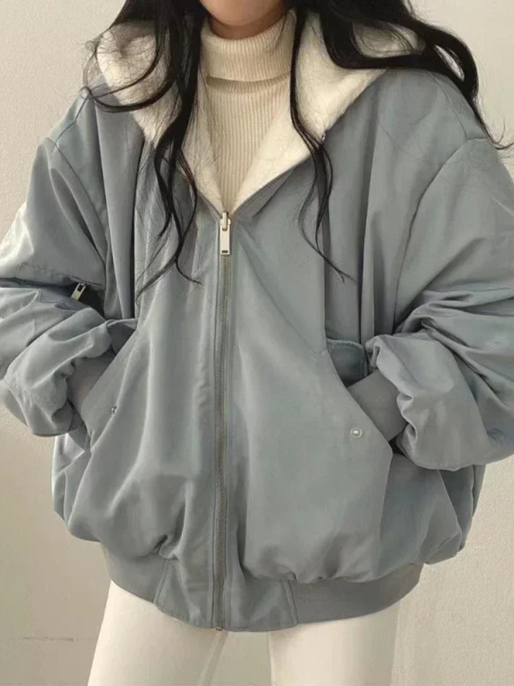 Noa | Women's Oversized Winter Coat with Hood | Black
