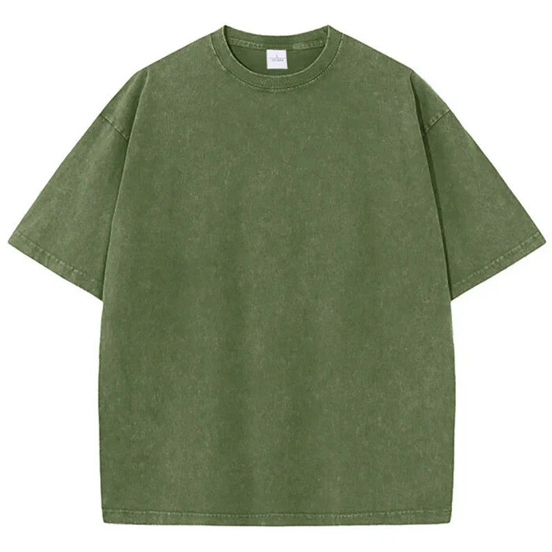 Raya | Dames Oversized Vintage T-Shirt | Donkergroen