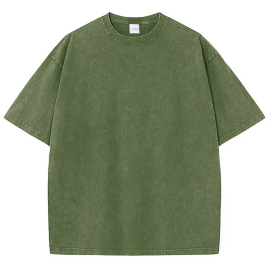 Raya | Dames Oversized Vintage T-Shirt | Donkergroen