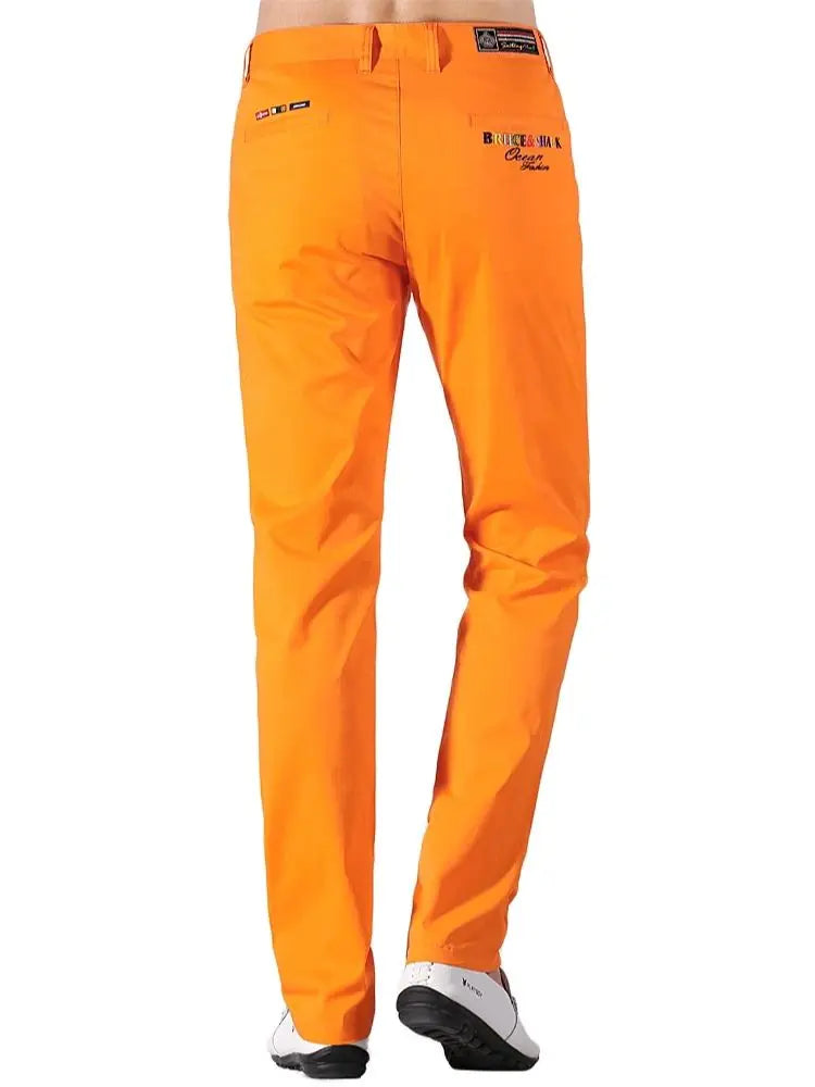 Rafael | Pantaloni casual elasticizzati da uomo | Arancione