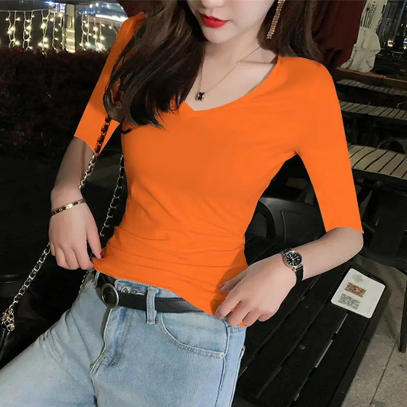 Noor | Women Casual Top | Orange