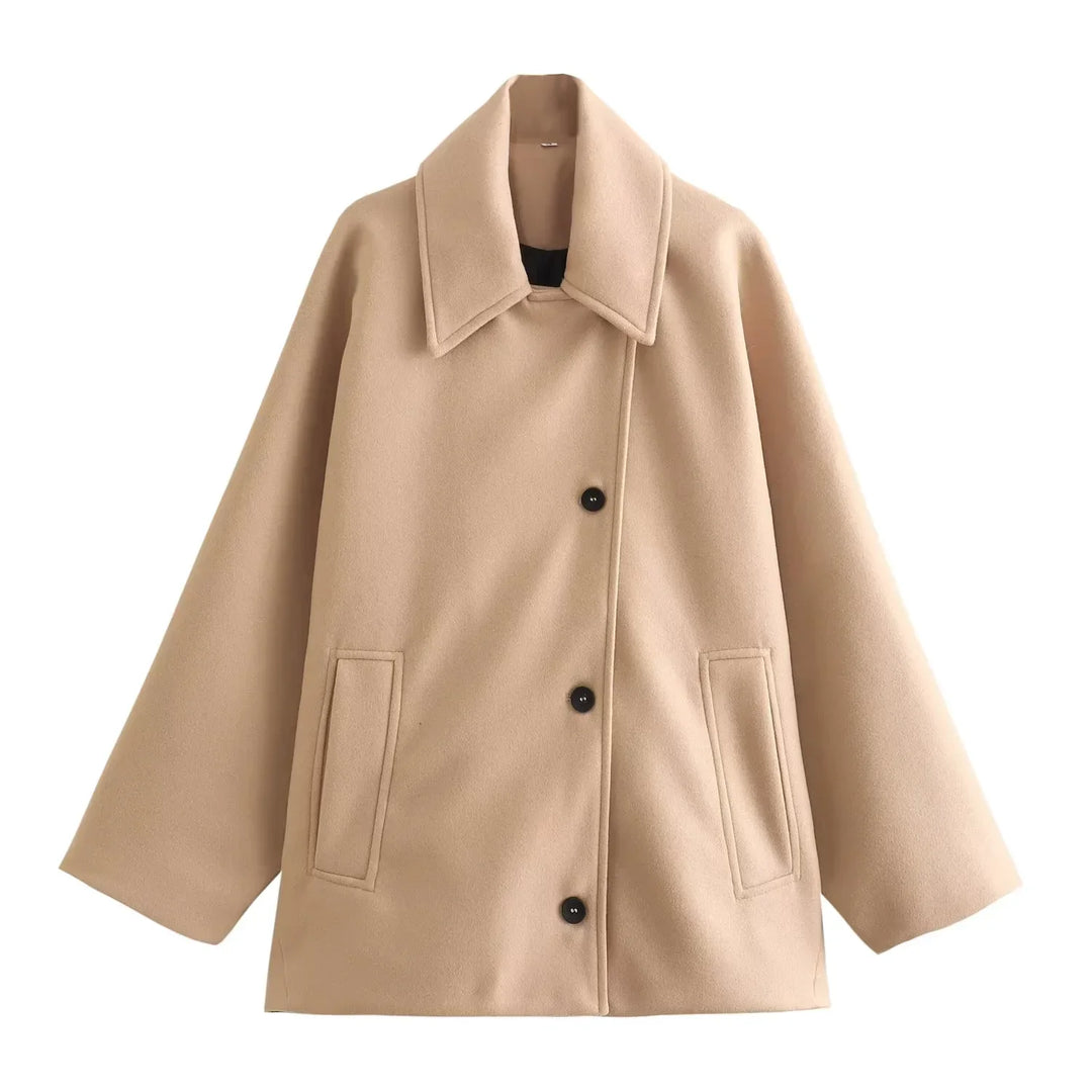 Freya | Damen Oversized Winterjacke | Grün