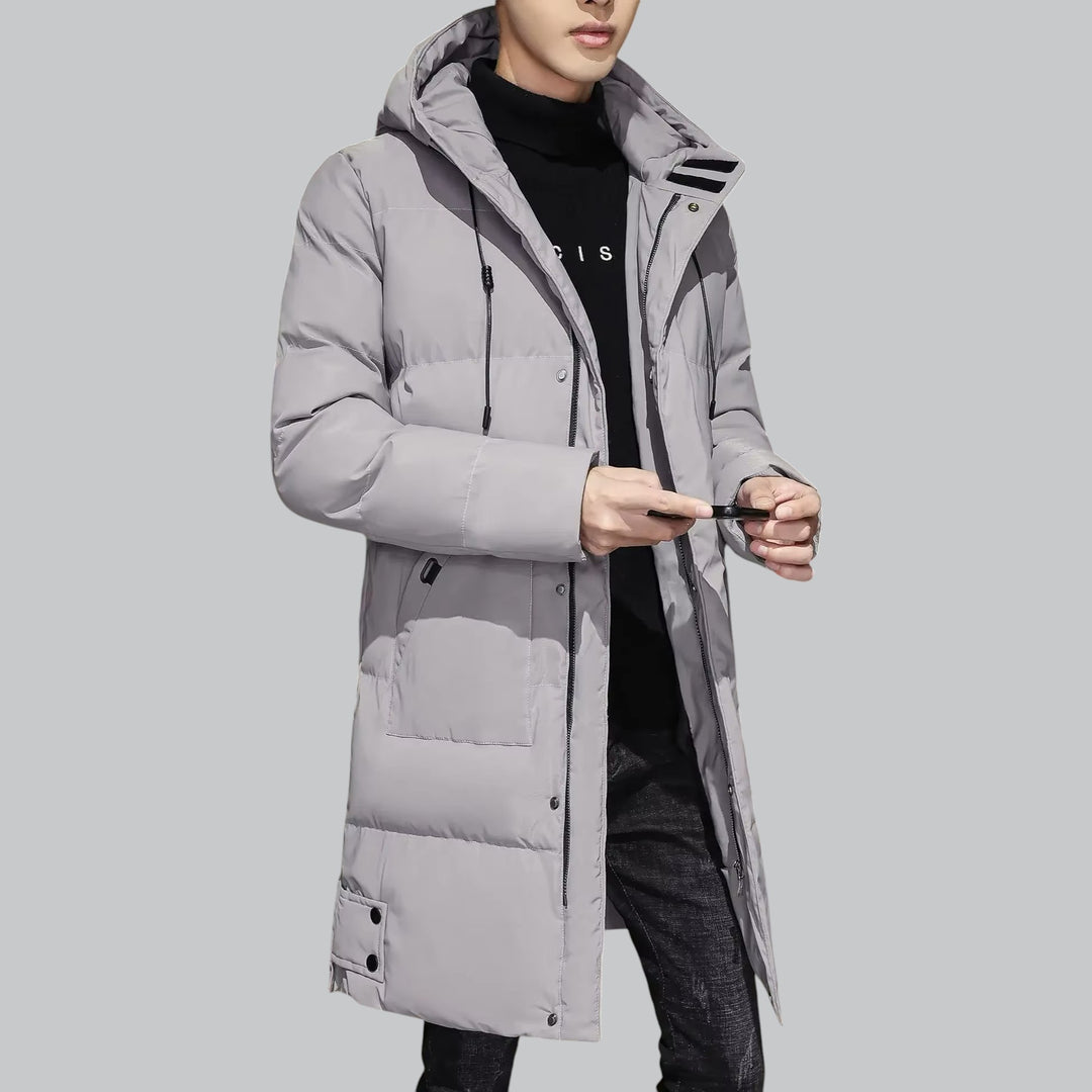 Herenparka met open rits, ideaal voor koude dagen.