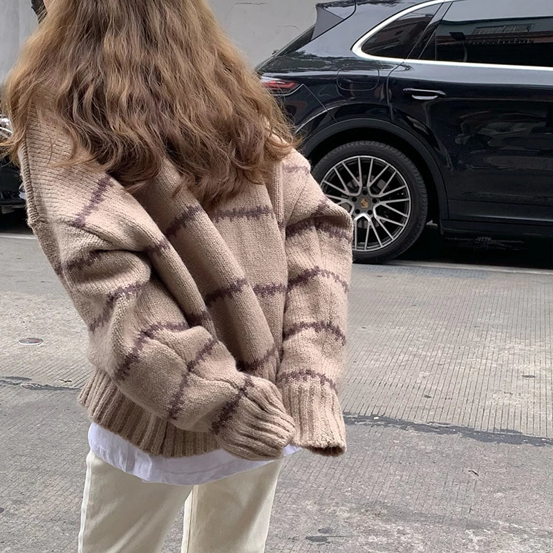 Elora | Women's Oversized Knitted Sweater | White