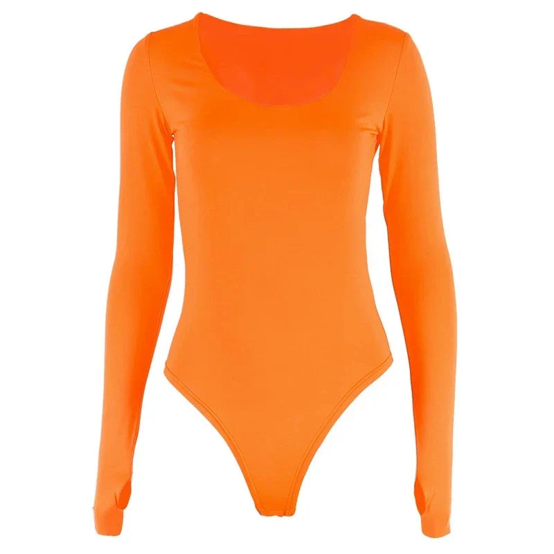 Luna | Women Neon Bodysuit | Orange