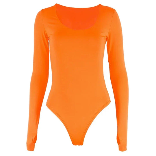 Luna | Women Neon Bodysuit | Orange