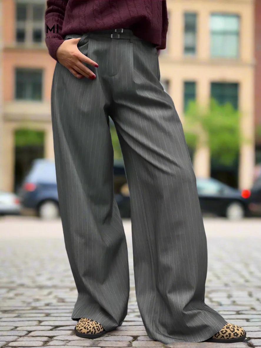 Düsseldorf | Pantaloni stampati oversize da donna | Khaki
