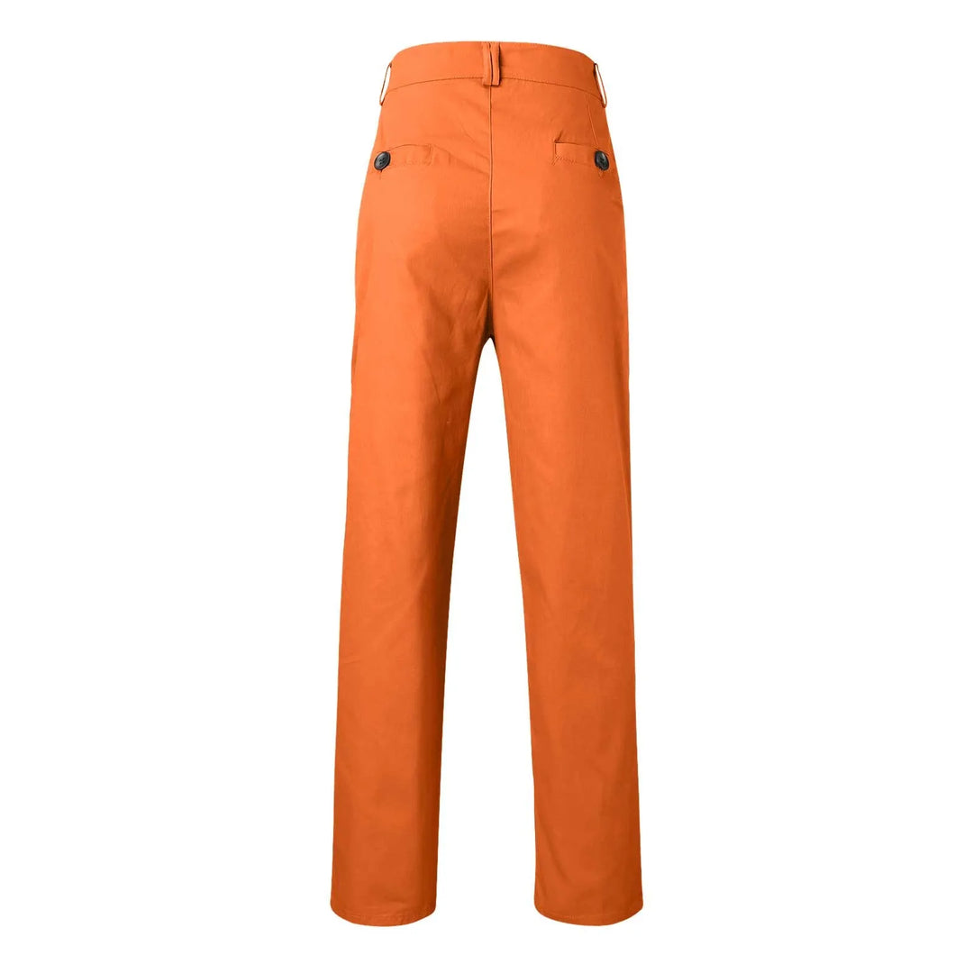 Matteo | Lässige Herrenhose mit geradem Schnitt | Orange