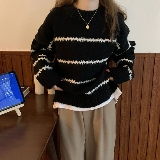 Elora | Women's Oversized Knitted Sweater | White