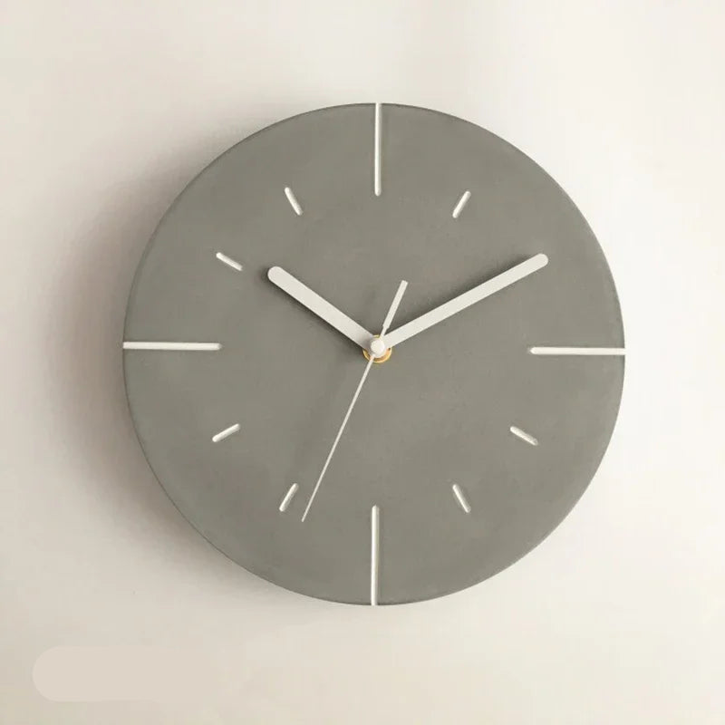 Chronos | Orologio da parete moderno in cemento grigio | Grigio