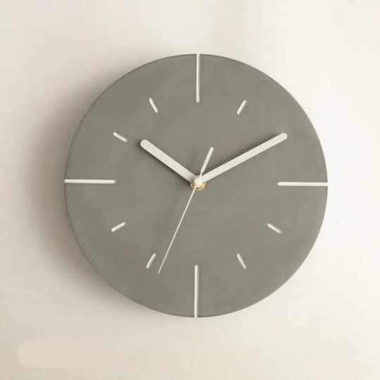 Chronos | Orologio da parete moderno in cemento grigio | Grigio