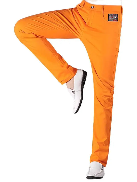 Rafael | Pantaloni casual elasticizzati da uomo | Arancione