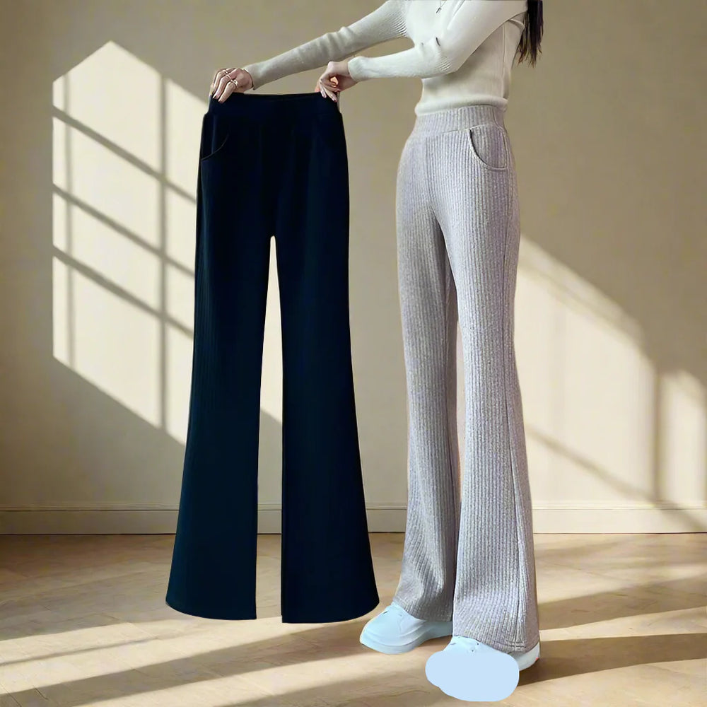 Heidelberg | Pantaloni a zampa oversize da donna | Nero