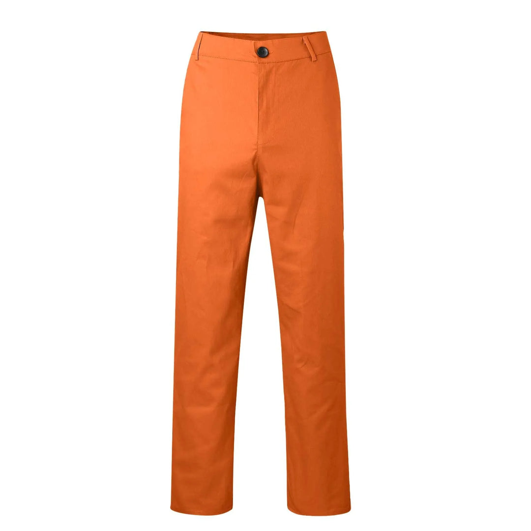 Matteo | Lässige Herrenhose mit geradem Schnitt | Orange