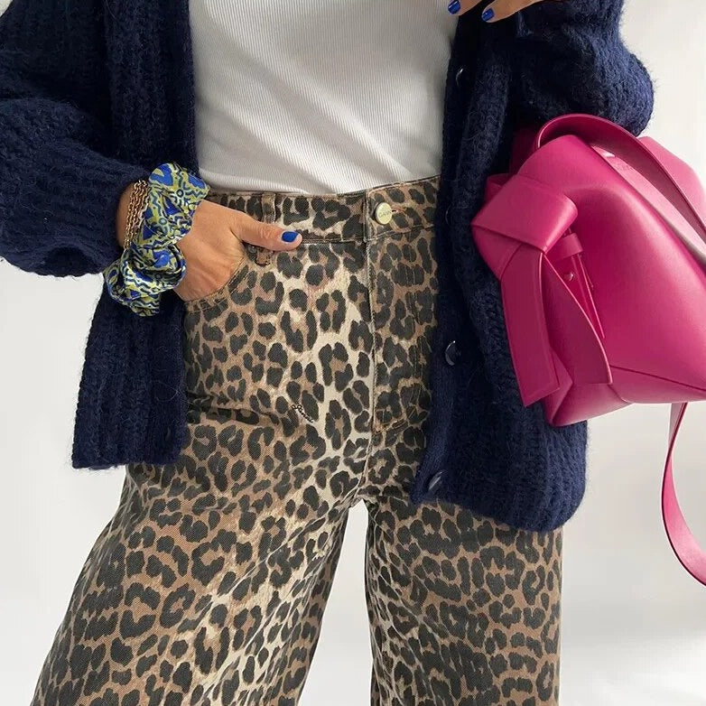 Mila - Trendige Hose mit Leopardenmuster