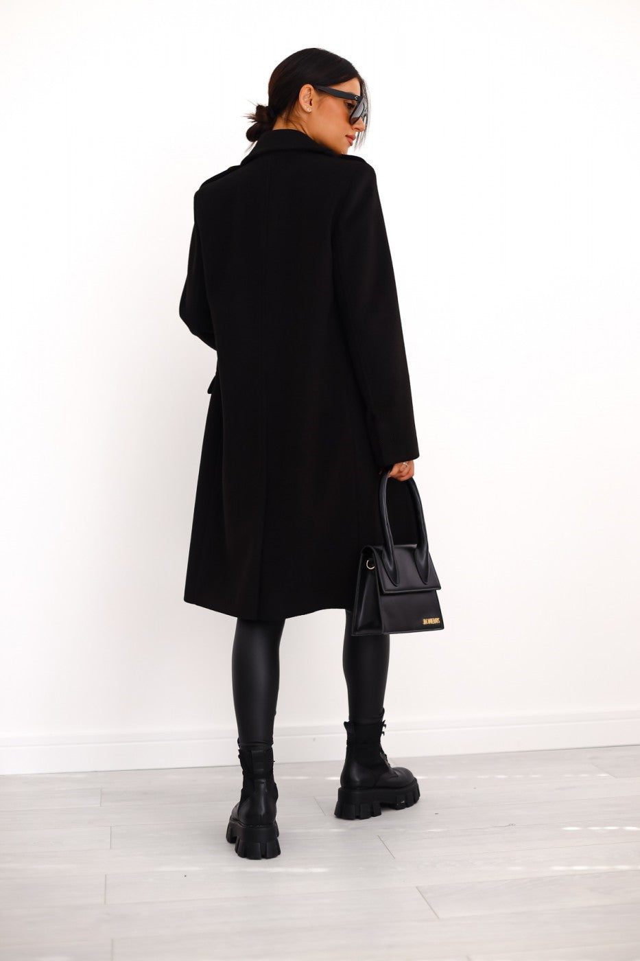 Sophie | Damen Klassischer Langmantel | Schwarz