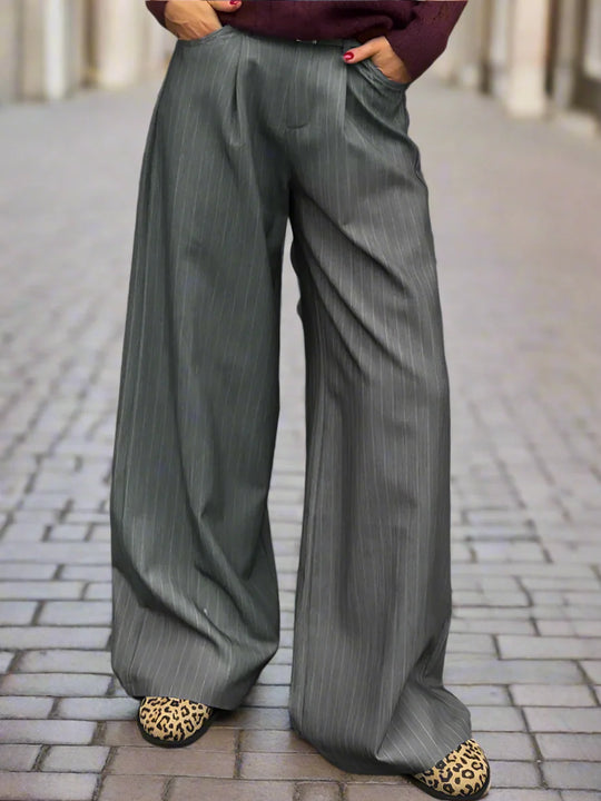 Düsseldorf | Pantaloni stampati oversize da donna | Khaki